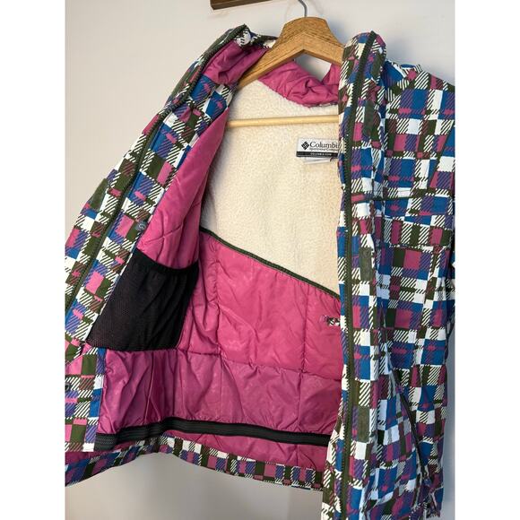Columbia Youth 14/16 Insulated Winter Jacket Plaid Ski Snow Coat - Picture 4 of 6